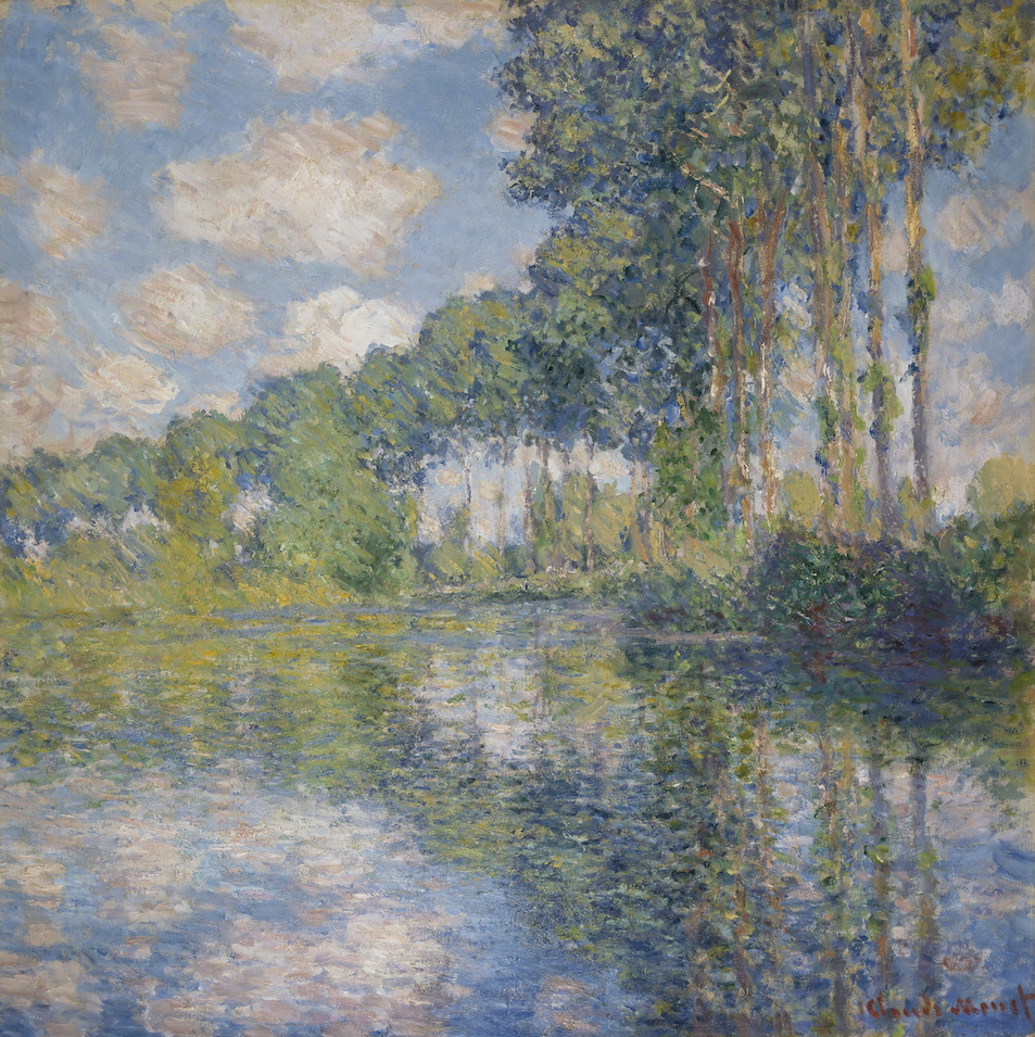 Claude Monet Poplars on the river Epte 1891 oil on canvas 81.8 x 81.3 cm Scottish National Gallery, Edinburgh © Trustees of the National Galleries of Scotland ***This image may only be used in conjunction with editorial coverage of The Greats exhibition, 24 Oct 2015 - 14 Feb 2016, at the Art Gallery of New South Wales. This image may not be cropped or overwritten. Prior approval in writing required for use as a cover. Caption details must accompany reproduction of the image. *** Media contact: Lisa.Catt@ag.nsw.gov.au