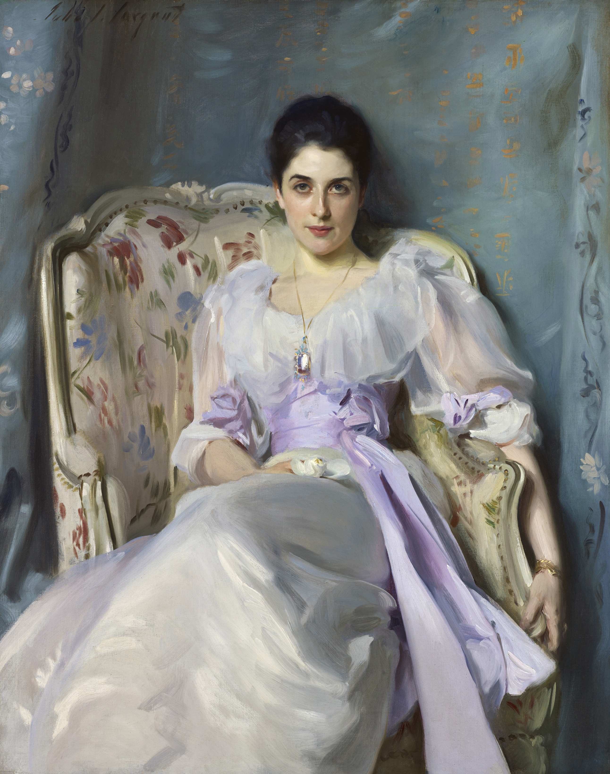 John Singer Sargent Lady Agnew of Lochnaw 1892 oil on canvas 125.7 x 100.3 cm Scottish National Gallery, Edinburgh © Trustees of the National Galleries of Scotland ***This image may only be used in conjunction with editorial coverage of The Greats exhibition, 24 Oct 2015 - 14 Feb 2016, at the Art Gallery of New South Wales. This image may not be cropped or overwritten. Prior approval in writing required for use as a cover. Caption details must accompany reproduction of the image. *** Media contact: Lisa.Catt@ag.nsw.gov.au *** Local Caption *** ***This image may only be used in conjunction with editorial coverage of The Greats exhibition, 24 Oct 2015 - 14 Feb 2016, at the Art Gallery of New South Wales. This image may not be cropped or overwritten. Prior approval in writing required for use as a cover. Caption details must accompany reproduction of the image. *** Media contact: Lisa.Catt@ag.nsw.gov.au